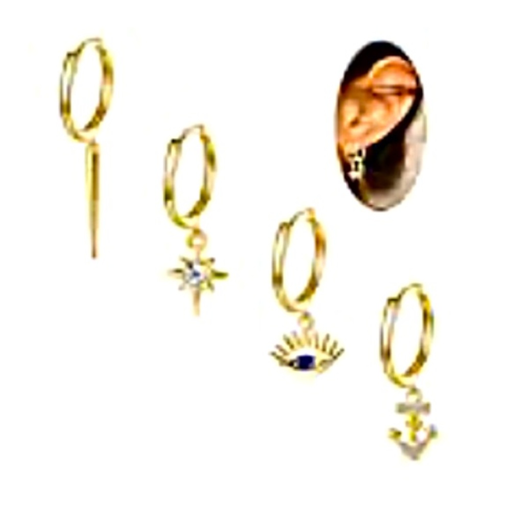 Gold 4pc Dangle Earrings!!